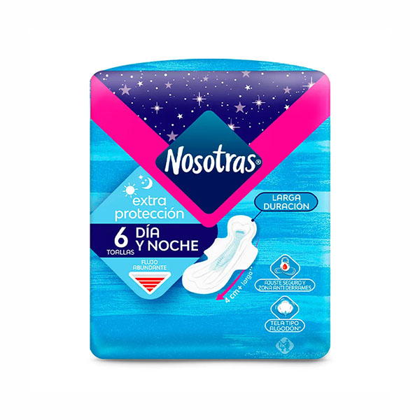 120819 Toalla Higienica Extra Protección de Tela Familia x 6 Un x Un