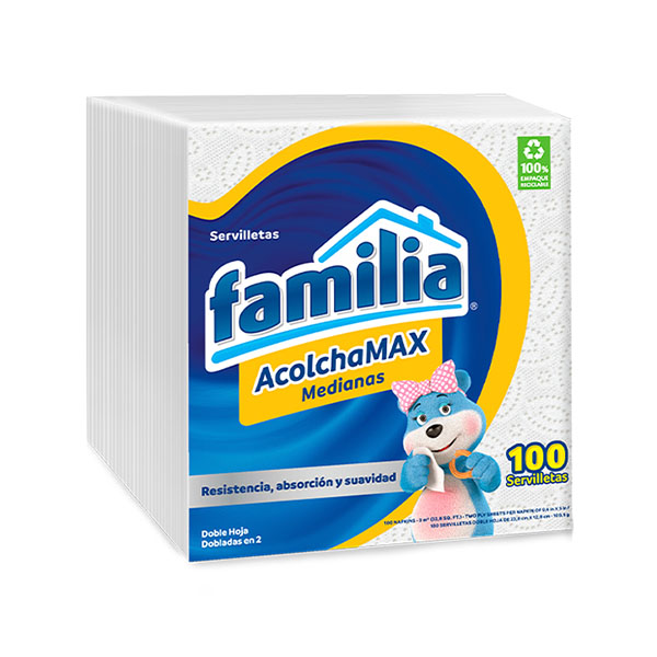 202412 Servilletas Acolchamax Mediana Familia x 100 Un