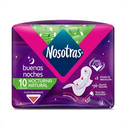 200249 Toalla Higienica Natural Buenas Noches Familia x 10 Un x Un